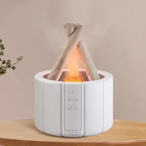 사용자 정의 스마트 홈 크리스마스 선물 아로마 테라피 3D 화재 모닥불 가습기 280ml 공기 가습기 아로마 디퓨저 원격 제어