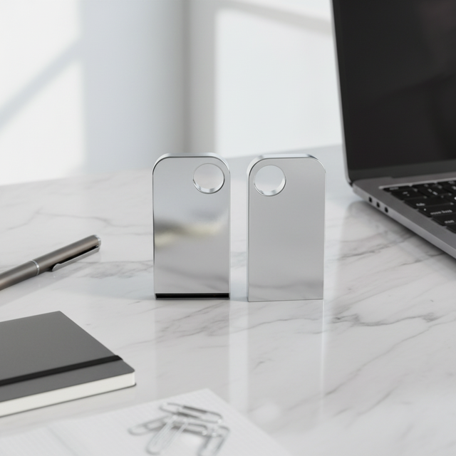 New Metallic Rotating USB 2.0 Flash Drive 128MB-32GB 4-13MB/s 2-Year Warranty Silver Fast Shipping E-Commerce Cross-Border