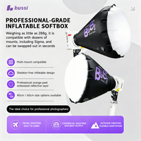 Lanterne gonflable ABS de 40 cm Bussi Factory Direct pour diffuseur de lumière vidéo pliable et portable à monture Bowens pour Godox Zhiyun