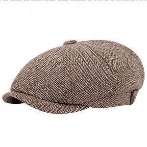 Casquette Octogonale Simple et Lisse Unisexe Réglable Style Rétro Britannique pour Hommes et Femmes – Protection Solaire Décontractée pour l'Extérieur – Vente en Gros - Product Image 2