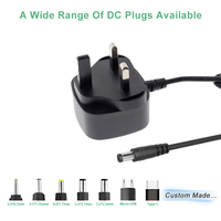 Adaptateur d'alimentation CC 5V 1A 5W 2A 10W 2.5A 12.5W avec prise UK, approuvé UKCA CE ROHS, pour caméra de sécurité et ventilateur électrique