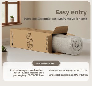 Nuevo Sofá Compacto de Compresión al Vacío 2025 para Sala de Estar, Dormitorio, Apartamento Pequeño, Estilo <span class=keywords><strong>Nube</strong></span> Crema, para Alquiler - Product Image 6