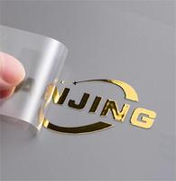 Autocollant de transfert en vinyle métallique 3D personnalisé, fin, doré, nickelé, UV, DTF, argenté, artisanat métallique, verre, logo avec autocollants de marque