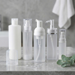 Flacone Vuoto Smerigliato <span class=keywords><strong>per</strong></span> Detergente Viso, Confezione in Plastica <span class=keywords><strong>per</strong></span> Sapone Schiumogeno, Contenitore Personalizzato con Pompa - Product Image 1