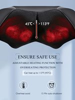 2025 produits tendances ROHS santé ceinture cou masseur sans fil électrique Shiatsu dos et cou masseur avec chaleur