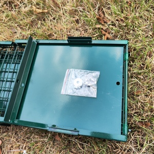 Piège en métal de grande taille pour animaux, <span class=keywords><strong>cage</strong></span> de piège à chien pour attraper des animaux, raton laveur, chat errant, marmotte, Opossum - Product Image 5