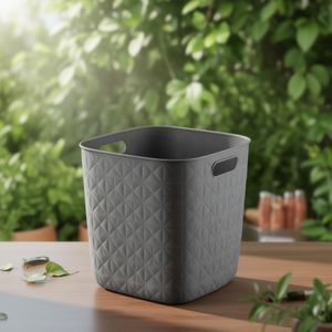 Panier en plastique recyclé Cube (28x28x27cm) SOFTEX Grigio K258710 - Product Image 3