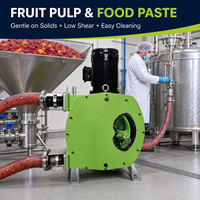 Pompe péristaltique industrielle pour le transfert de peinture et de liquides visqueux, auto-amorçante, à faible cisaillement, réversible