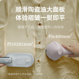 Plancha de vapor portátil para ropa, 0,8 l, con mango con revestimiento UV, plegable a 180 grados, para planchar en posición plana y colgante - Product Image 2