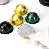 Machine à sceller les capsules de café, scelleuse manuelle à chaleur compatible avec les dosettes en aluminium Nespresso Vertuo, couvercles en aluminium, équipement pour machine à expresso