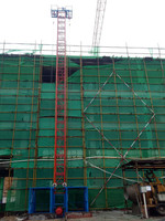 Monte-charge de chantier chinois SS1t/1t à double cabine pour matériaux de construction