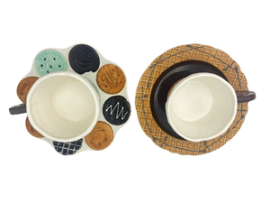 Taza de Café de Cerámica Creativa, Nueva, con Forma de Galleta, para Desayuno, Leche, Té, Plato para Galletas - Product Image 5
