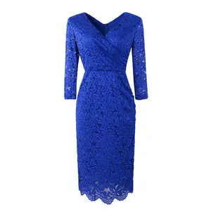 Summer Women Dress Plus Size S-2XL Lace Elegant Lady Dress Short Sleeve Casual Fashion Vestidos Large Size Party Dress