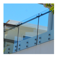 Quadratischer Abstandshalter für Geländer, Aluminiumkonstruktion, schwarz eloxiert, mit Gummidichtung, für Glasgeländer