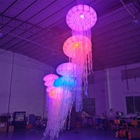 Éclairage Led coloré personnalisé de 2.5M, ballon de méduse gonflable suspendu, décorations pour événements