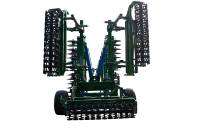 Grada de discos hidráulica plegable grande montada en rodamientos con implementos de tractor-Cultivador combinado para preparación de tierras