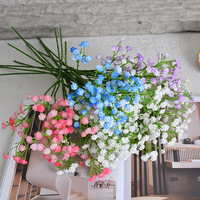 Bunga Baby's Breath Buatan, Bunga Batang Tunggal, Buket Bunga Star Anise Buatan untuk Grosir