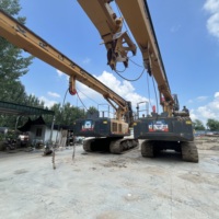 Foreuse rotative sur chenilles XCMG d'occasion pour travaux de fondation de ponts par pieux forés