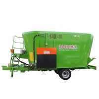 Nouvelle machine à mélanger les aliments pour bétail, entraînée par un tracteur, à chargement vertical, 18-20 m³, 36 m³, haute productivité, en acier au manganèse, avec deux hélices