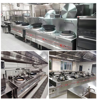 Cuisinière à wok chinoise professionnelle à double brûleur 42KW en acier inoxydable robuste pour projets de cuisines industrielles
