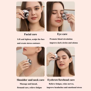 Logo Personalizzato 360 °   Rullo Freddo Rotante per Lifting Facciale, Massaggiatore Manuale con Mini Globi di Ghiaccio in Metallo, Strumenti per la Cura della Pelle a Casa - Product Image 2