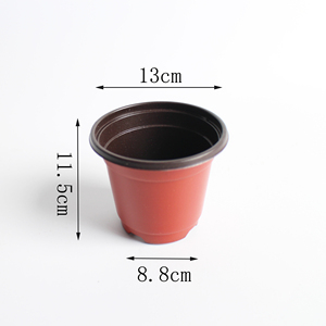 Pot <span class=keywords><strong>de</strong></span> fleurs en plastique souple bicolore écologique avec trou <span class=keywords><strong>de</strong></span> drainage, différentes tailles pour jardin et pépinière - Product Image 2