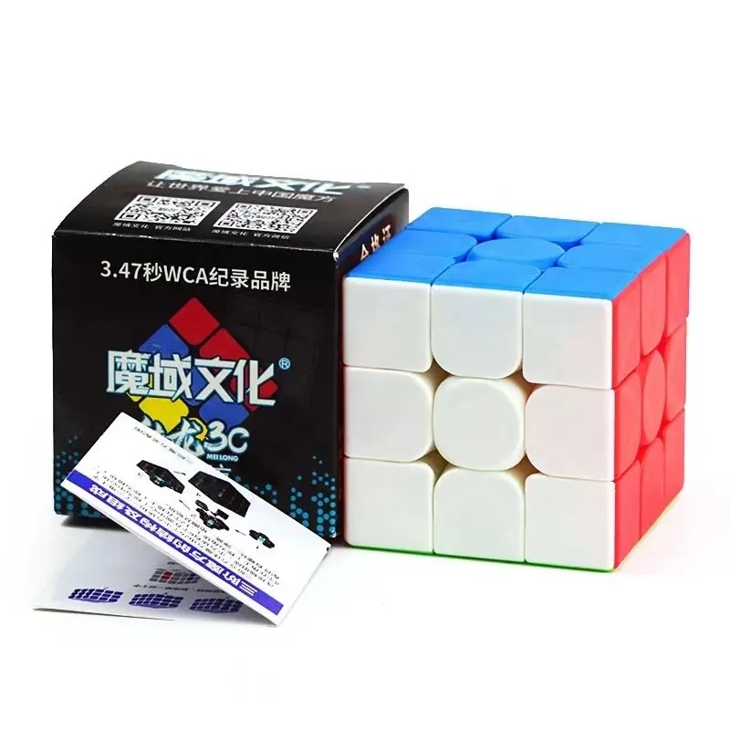 YW MoYu Meilong 3x3 Cube Mofangjiaoshi Meilong moyu 3x3x3マジックキューブステッカーレス3x3スピードキューブパズルおもちゃ子供向け教育