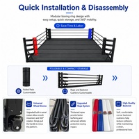 Ring de Boxeo Plegable con Logotipo Personalizado, Instalación Rápida, Equipo Pequeño y Plegable para Entrenamiento de Boxeo