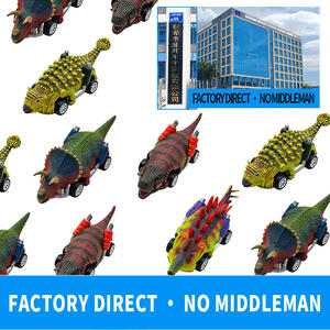 ชุดรางรถไดโนเสาร์พลาสติก ChaoBang พร้อมรถของเล่นแบบดึงถอยหลัง 4 คัน สำหรับเด็กอายุ 2-4 ปี - เกมครอบครัวและการต่อสู้สไตล์จูราสสิค - Product Image 4