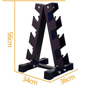 ONESTARSPORTS Black Dumbbell Rack 3 Gym Plates Stand Fitness Equipment <strong>Weight</strong> Lifting <strong>Storage</strong> - Product Image 6