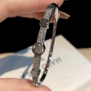 H-Shaped Zircon <b>Bracelet</b> 18K Gold Plated Micro Insert <b>Copper</b> Jewelry Gift For Women Winter 2024 Yiwu Origin - Product Image 3