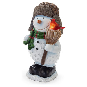 Polyresin/resina de Navidad muñeco de nieve con LED brillante <span class=keywords><strong>Cardenal</strong></span> Luz de vacaciones - Product Image 3