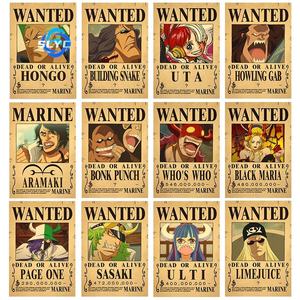 Nouveau <span class=keywords><strong>Poster</strong></span> Rétro en Papier Kraft One Piece Avis de Recherche 129-176 Produits Dérivés d'Animation pour E-commerce Transfrontalier - Product Image 1