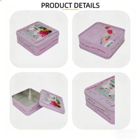 Emballage personnalisé pour bonbons, biscuits et lait, boîte en tôle alimentaire, surface brillante, forme rectangulaire, logo en relief, design personnalisé