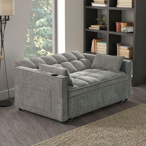 Canapé-<span class=keywords><strong>lit</strong></span> pliable multifonctionnel en tissu pour salon avec dossier réglable, chaise longue, table d'appoint, ports USB de type C - Product Image 2