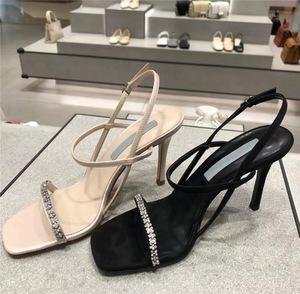 Tacones Clásicos de Mujer con Punta Cuadrada y Pedrería de Calidad Única para Damas 2025 - Product Image 2