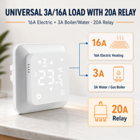 55*55mm pequeño refinamiento programable sistema de calefacción por suelo radiante inteligente Wifi termostato