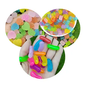 Cheap Price 3D translucence Jelly Bean Cabochons Candy Jelly Beans Cabochon Embellishment Jelly Bean Candy Cabs