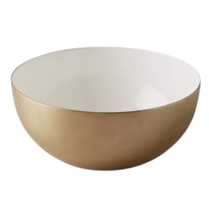 Saladier rond en métal avec finition émaillée pour la cuisine à domicile, bol décoratif pour présentation de fruits, table à dîner, bol à offrir - Product Image 6