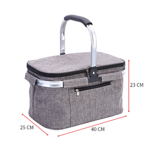 Sac de camping pliable imperméable personnalisé pour l'extérieur, sac de courses, glacière isotherme, panier de pique-nique avec couvercle - Product Image 2
