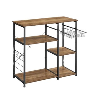 Multi-layer storage <b>rack</b> for home use, floor-standing, multi-functional storage and display <b>rack</b> for <b>kitchens</b>, modern and - Product Image 5