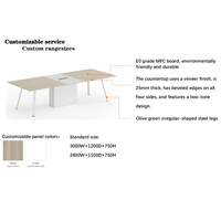 Table de conférence moderne, écologique et durable, rectangulaire, pour 3 à 8 personnes, adaptée aux immeubles de bureaux et aux écoles