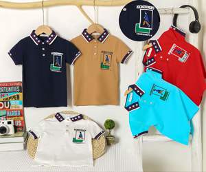 사용자 정의 소년 폴로 티셔츠 셔츠 모델 CAF065 세 2-6 년 짧은 소매 여름 캐주얼 스타일 승화 2.08 달러 - Product Image 1