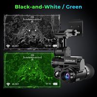 Monocular helm penglihatan malam, NVG tahan air dengan kompas Digital 1080P HD 6X perbesaran Digital IP66 untuk berburu dan berkemah
