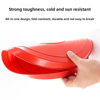 Plateau d'alimentation automatique en plastique de forme ronde pour poussins et poulets de chair, rouge, en promotion