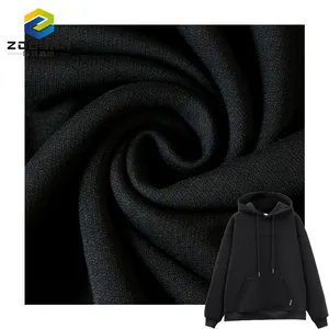 Free Sample Heavyweight 330g 67% Bamboo 29% polyester 4%spandex brushed terry knitted fabric for fleeces hoodie heavy sweatshirt