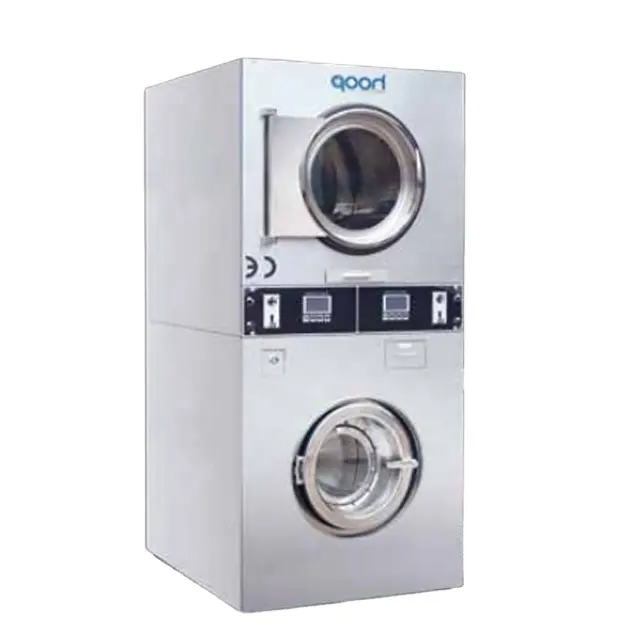 HOOP Space-Efficient 15-20kg Coin-Operated Washer-Dryer Combo Fully Automatic for Streamlined and Convenient Laundry Operations