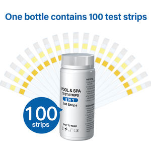 Vente en gros d'usine, bandelettes de test de la qualité de l'eau de piscine et de spa 5 en 1, <span class=keywords><strong>chlore</strong></span> libre, acide cyanurique, dureté totale, <span class=keywords><strong>pH</strong></span> - Product Image 5