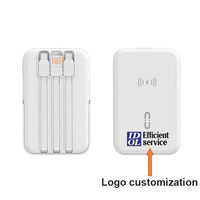 Bloc-notes intelligent, station d'alimentation haute capacité 10000mAh, chargeur portable, charge rapide, charge sans fil, double USB Type C PD 20W, cadeau