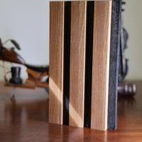 Panneau acoustique en lattes de bois 21 mm avec feutre PET insonorisant pour mur de cinéma maison, studio, bureau, hôtel, fond TV, moderne 3D MDF
